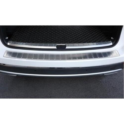 Stainless Steel Inner & Outer Rear Bumper Protector Cover Trim For Atlas Teramont 2017 2018 2pcs Car Accessories