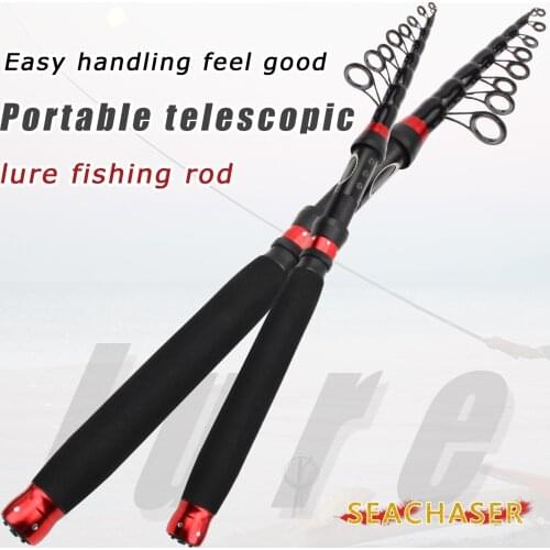 NEW Telescopic lure Fishing Rod 1.8M-3.0M carbon Spinning Fishing Rod Carp Trout Rod Travel Fishing Tackle Extended EVA handle