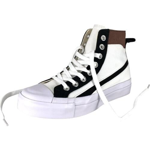 2021 New high top color matching, white lace up casual mens and womens canvas shoes, sewing small white shoes