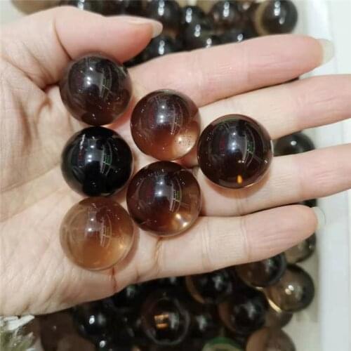 Wholesale natural smoky quartz crystal ball sphere for home decor Healing stones 20-25mm