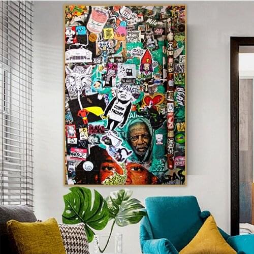 Posters And Prints Graffiti Modern Street Artist Canvas Painting Wall Art Picture Vintage Poster Cuadros Decorative Home Decor