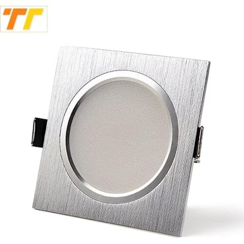 10PCS/Lot LED Ceiling Lamp satin silver Cold/Warm White Epistar Recessed Cabinet light Downlight AC 230V 110V For Home Lighting
