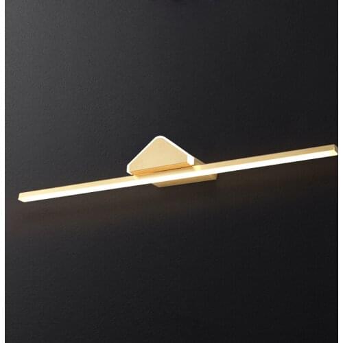 Postmodern light luxury copper mirror front light minimalist retro bathroom bathroom dressing table mirror front wall light