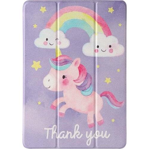 Ultra Slim Cute Unicorn Case For iPad Pro 10.5 A1701 A1709 A1852 Stand Foldable Transparent Back Cover