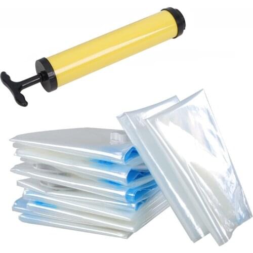 Vacuum Bag Storage Home Organizer Transparent Border Foldable Clothes Organizer Seal Compressed Travel Saving Space Bags Package