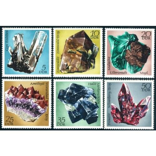 Vintage Mineral Rocks Crystals Stamps Retro Poster Canvas Painting DIY Wall Paper Posters Home Decor Gift