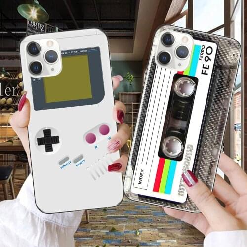 Vintage Tape Camera Gameboy Phone Case For Coque iPhone 12 11 Pro Max Mini X XR XS 6 6S 7 8 Plus SE 2020 Soft TPU Case bumper