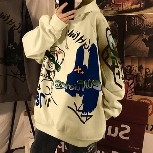 WENYUJH Men Hoodie Printedmiley Face For Men And Women Hip Hop Pullover Winter Fleece Hoodies Casual Tracksuit Top