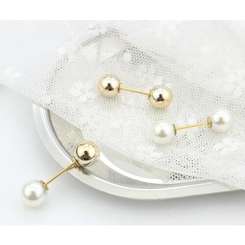 1pcs Double Pearl pin Women Shirts collar brooch,Sweater cardigan metal pin For scarf hats coats diy accessories