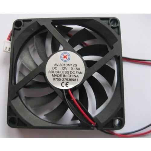 10 pcs Brushless DC Cooling Fan 11 Blade 12V 8010S 80x80x10mm 2 Wires
