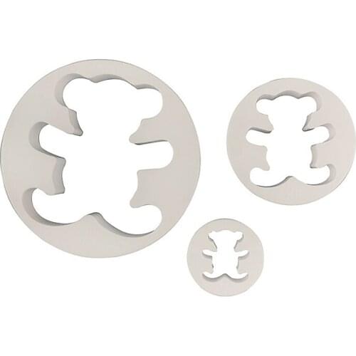 2015 3PCS Kawaii bear mold sugar Arts set Fondant Cake tools/cookie cutters GH006