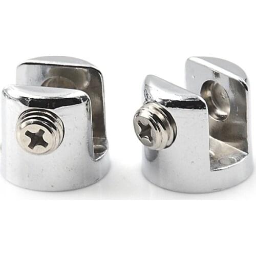 4 PCS Glass Brackets Chrome Plated ZINC Alloy 6mm-8mm Adjustable Screw For Fit Most Glass Brackets 6mm-8mm