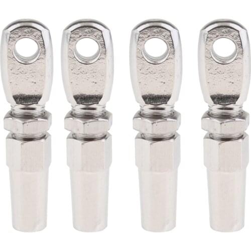 4x 316 Stainless Steel Wire Cable Rope Eye DIY Fitting Rigging Hardware 3mm
