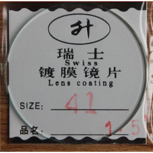 Freeshipping New flat glass watch crystal diameter 41 mm Thick 1.5mm