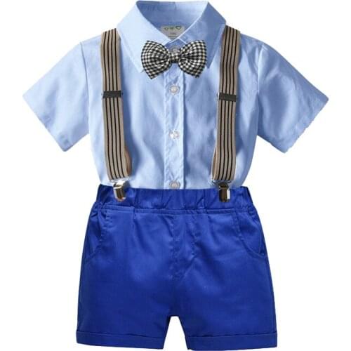 2021 Clothes Short Sleeve Baby Boy Clothing Solid Color Performance Outfits Casual Summer Shorts Top Set Ropa Conjunto Bebe