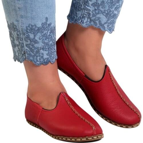 Women Hand Made Comfort Basic Healty Full Leather Shoes