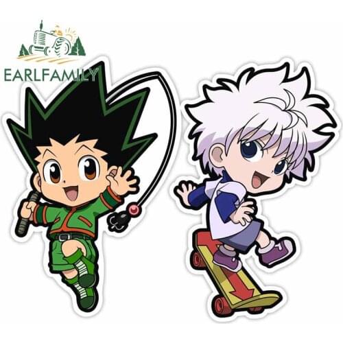EARLFAMILY 13cm x 10.2cm For Hunter X Hunter Windshield Car Stickers DIY Graphics Decal Vinyl Material Suitable for VAN RV