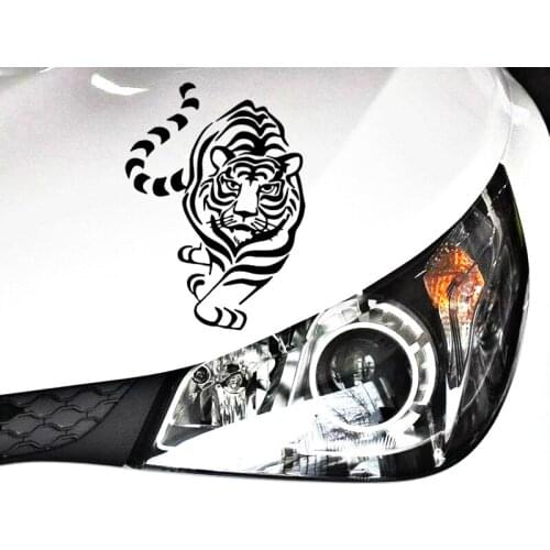 Etie Car-styling Reflective Tiger Headlight Eyebrow Car Sticker Decal Accessories for Motorcycle Volkswagen Polo Audi A3 Skoda