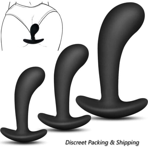 Smooth Silicone Dildo Penis Anal Plug,Prostate Massager Butt Plug Anal Vagina Erotic Sex Toy Masturbation for Woman for Men