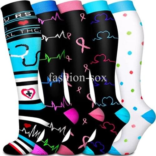 New Compression Stockings 20-30Mmhg Knee High Sports socks Fit Medical Varicose Veins Pregnant Edema Diabetes Circulation