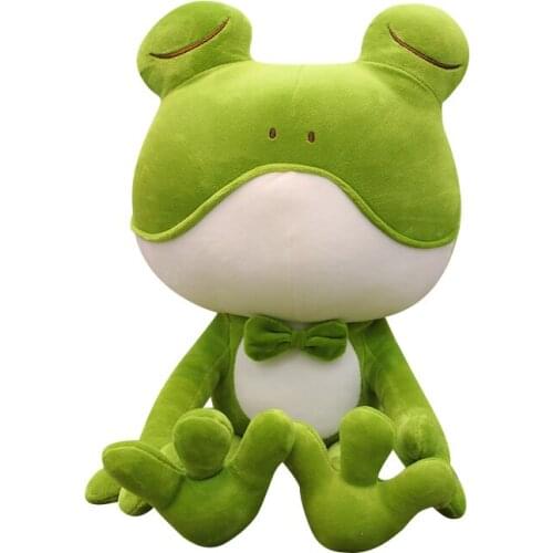 2019 New Year Present Big Eyes Tie Frog Plush Toy Animal Doll Comfort Pillow 35cm 50cm 65cm 85cm 1pcs/pack