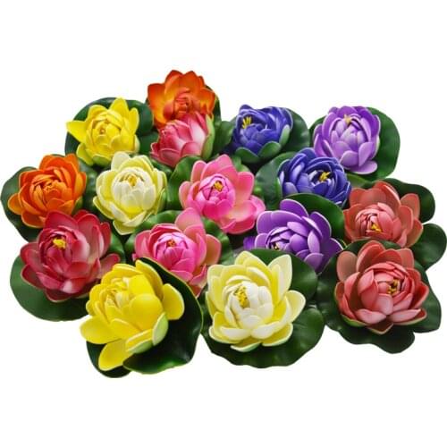 Artificial plants floating Lotus Garden swimming pool fish tank home decoration accessories wedding flores plants Water Lily