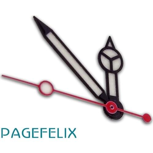 Red Second hands Black edge white Watch Hands Luminous for NH35 NH36A 7S26 MIYOTA 8215 8205 821A MINGZHU 2813 MOVEMENT