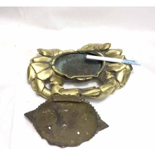 Cool brass crab ashtray perforated cover cigarette ash tray home office ornament