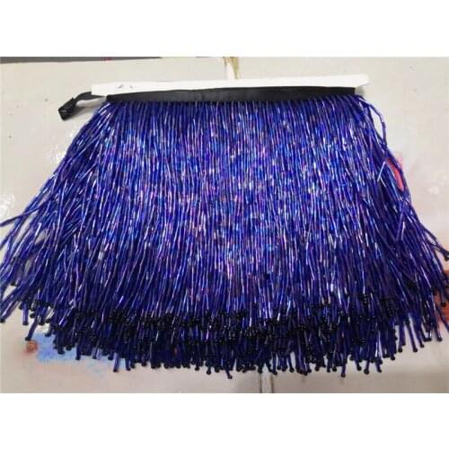 15cm top selling 5 yards beaded tassel fringe YG-872 beads tube for dress decoration