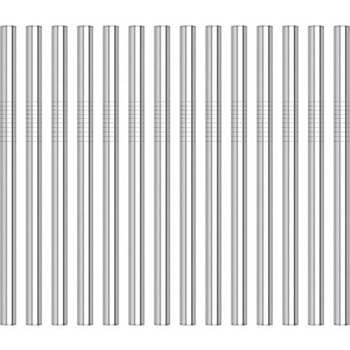 Reusable Metal Boba Straws&Smoothie Straws,Stainless Steel Straws for Bubble Tea,Tapioca,Boba Pearls,Milkshakes