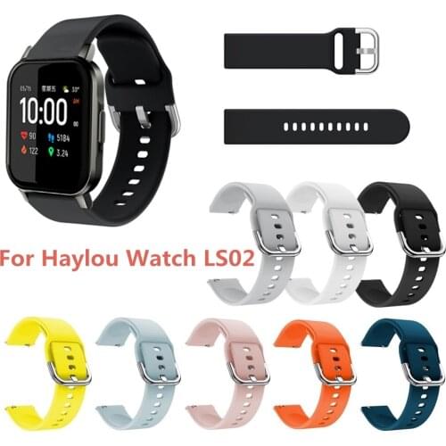 For xiaomi Haylou Solar Bracelet soft silicone 22mm Solid Color Strap Reverse Buckle Replacement Strap for Haylou Solar watch