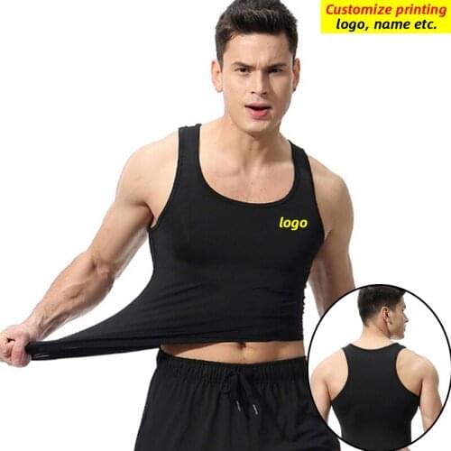 New 2020 Compression Fitness Tights Tank Top Quick Dry Sleeveless Gym Shirts Summer Cool Mens Running Vest Sportswear Clothing