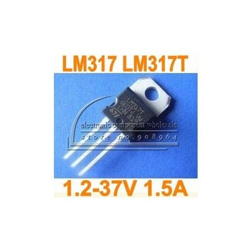 Wholesale 15pcs/lot ST LM317 LM317T 1.2V to 37V 1.5A Adjustable Linear Three-terminal Voltage Regulator TO-220