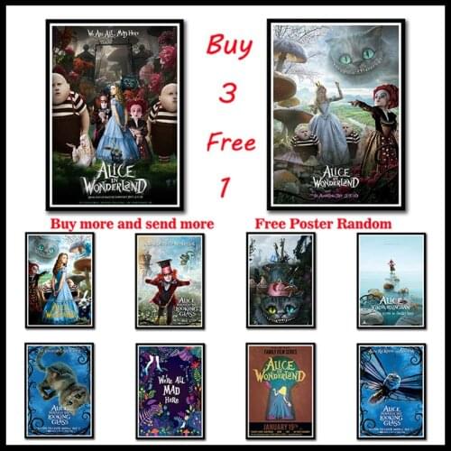 Alice In Wonderland Coated paper poster Posters Prints Wall Art Picture Modern Home Decoration Frameless