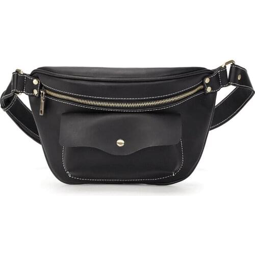 Casual Mens Waist Pack PU Leather Hasp Waist Belt Bag Male Leather Fanny Pack Fashion Luxury Shoulder Bag Crossbody Bag For Men