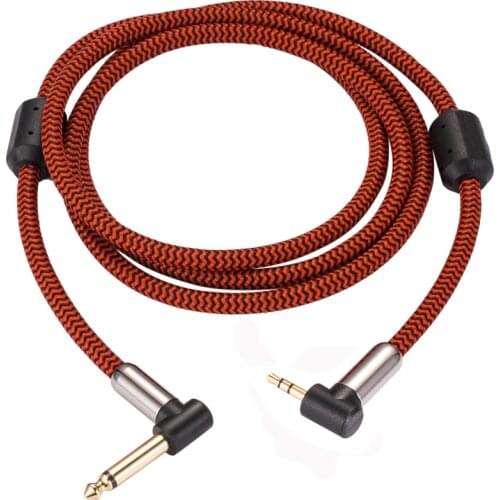 Mini Jack 3.5mm to MONO 6.35mm OFC Audio Cable Hifi for PC Mobile Mixing Console Angled TS Jack Cable Gold Plated 1M 2M 3M 5M 8M