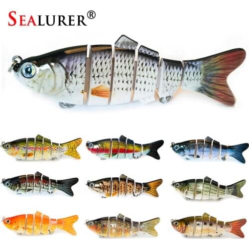 SEALURER 1PCS Fishing Wobblers Lifelike Fishing Lure 6 Segment Swimbait Crankbait Hard Bait Slow 10cm 17g Isca Artificial Lures