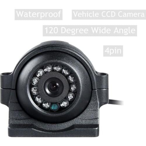Wide Angle 4PIN 700TVL Metal Waterproof Back Side / Front View Reverse Backup Car Duty Camera for Heavy Bus Truck Van
