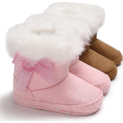 2019 Toddler Baby Kid Boys Girls Warm Snow Shoes Boots Soft Sole Crib Party Shoes