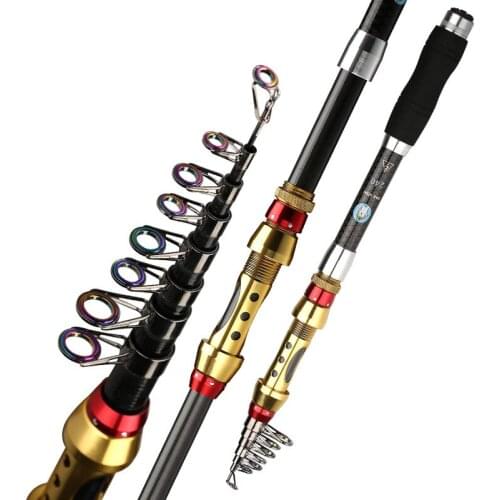 Short Ocean Rock Fishing Rod Telescopic Carbon Spinning Rod 1.8M 2.1M 2.4M 2.7M 3.0M 3.6M Travel Sea Fishing Tackle Ultralight