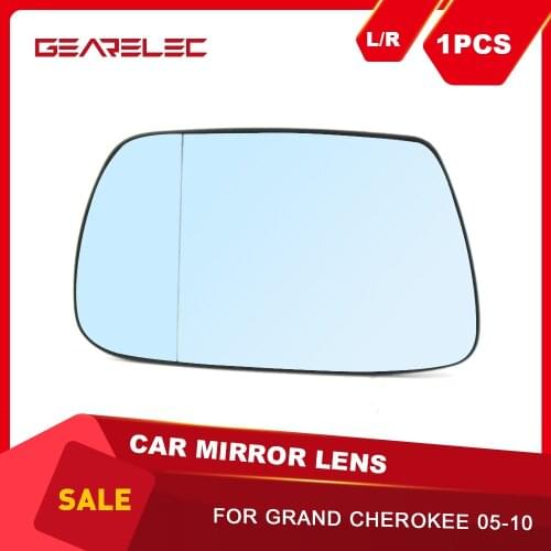 Car Left /Right Blue Side Rearview Wing Mirror Glass Lens For Jeep Grand Cherokee 2005 2006 2007 2008 2009 2010 1pcs