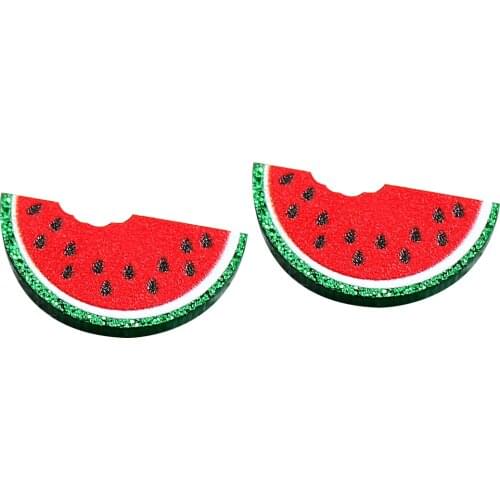 10pcs) AC1865- Acrylic Watermelon For Earrings Party DIY Green Glitter Jewelry Accessories