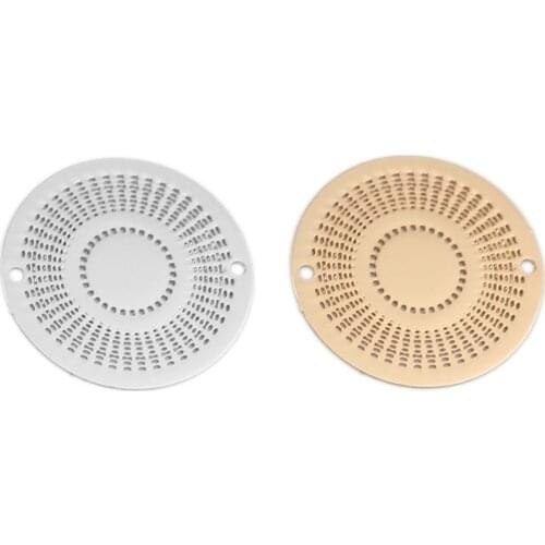 10 PCs Fashion Hollow Copper Filigree Stamping Connectors Round KC Gold Color Metal Jewelry DIY Findings Charms 21mm Dia