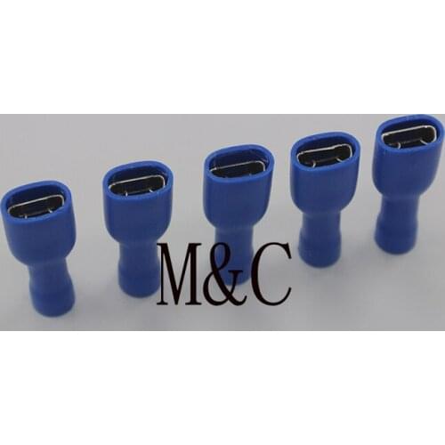 1000PCS FDFD2-110 2.8mm fully Insulated Female Electrical Crimp Terminals Blue