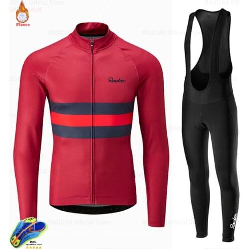 2021 Team Winter Cycling Jersey Mens Fleece Cycling Clothing MTB Cycling Bib Pants Set Ropa Ciclismo Winter Riding Wear