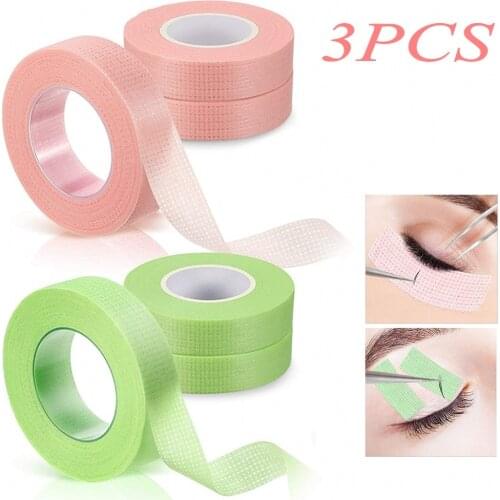 3Pcs Scotch Tape For Eyelash Extension Adhesive Under Eye Pads Breathable Medical Tape For False Lash Grafting Makeup Tool