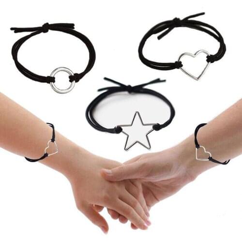 360pcs/lot DIY Simple Sliver Alloy Geometry Hearts Bracelets Stars Rubber Band Circle Hair Bands Styling Tool Accessory HA1692