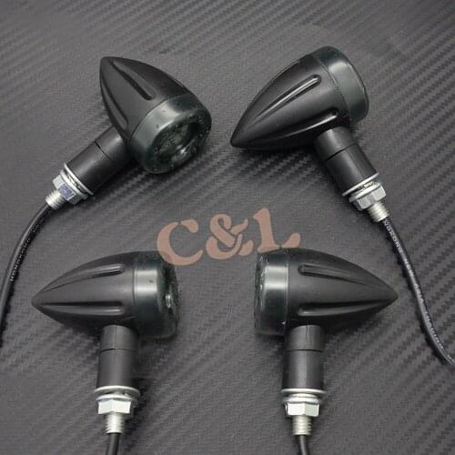 4X Universal Motorcycle LED Amber Lamp Rear Turn Signal Brake lights Indicators