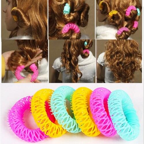 6/8Pcs Professional Magic Hair Donuts Hair Styling Roller Hairdress Magic Bendy Curler Spiral Curls DIY Tool for Woman