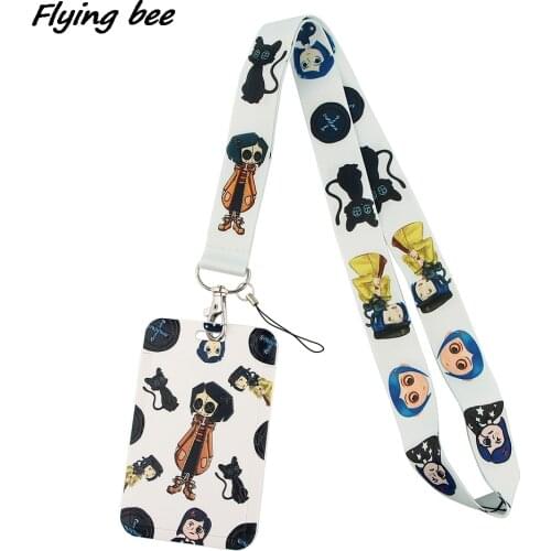 Flyingbee X1611 Ghost Mother Cartoon Lanyard Card ID Holder Car KeyChain ID Card Pass Gym Phone Badge Key Ring Holder Jewelry